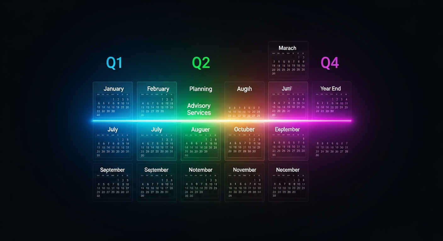 12-month email calendar for accountants