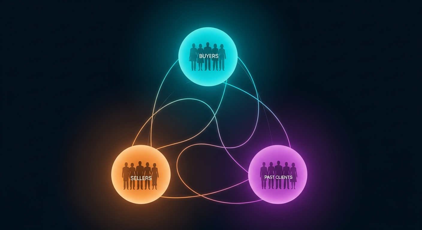 Three key audiences for real estate email marketing: buyers, sellers, and past clients