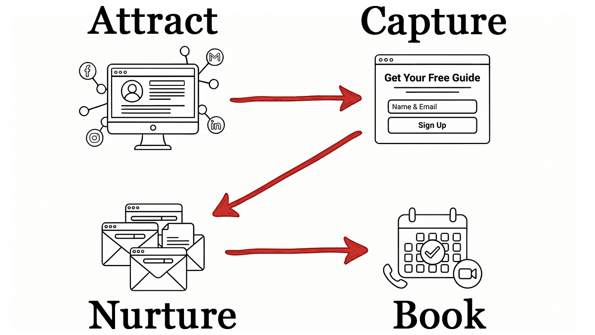 AI-powered email funnel visualization for coaching businesses